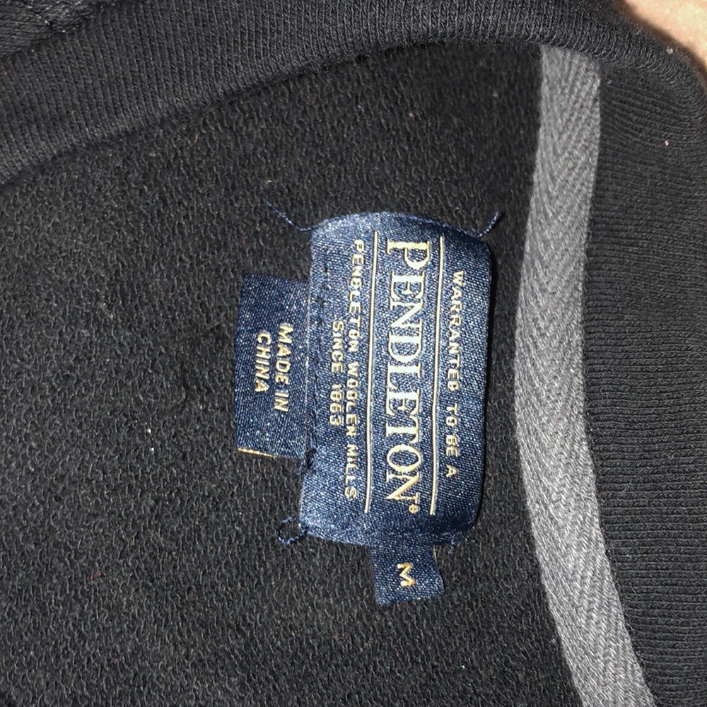 Black Pendleton Crew Neck Sweater With Front Pock… - image 2